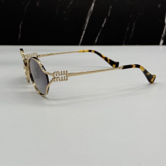 NEW SMU 52Y ZVN5D1 MIU MIU MU52YS ZVN5D1 GOLD MU 52Y ZVN5D1 WOMEN SUNGLASSES